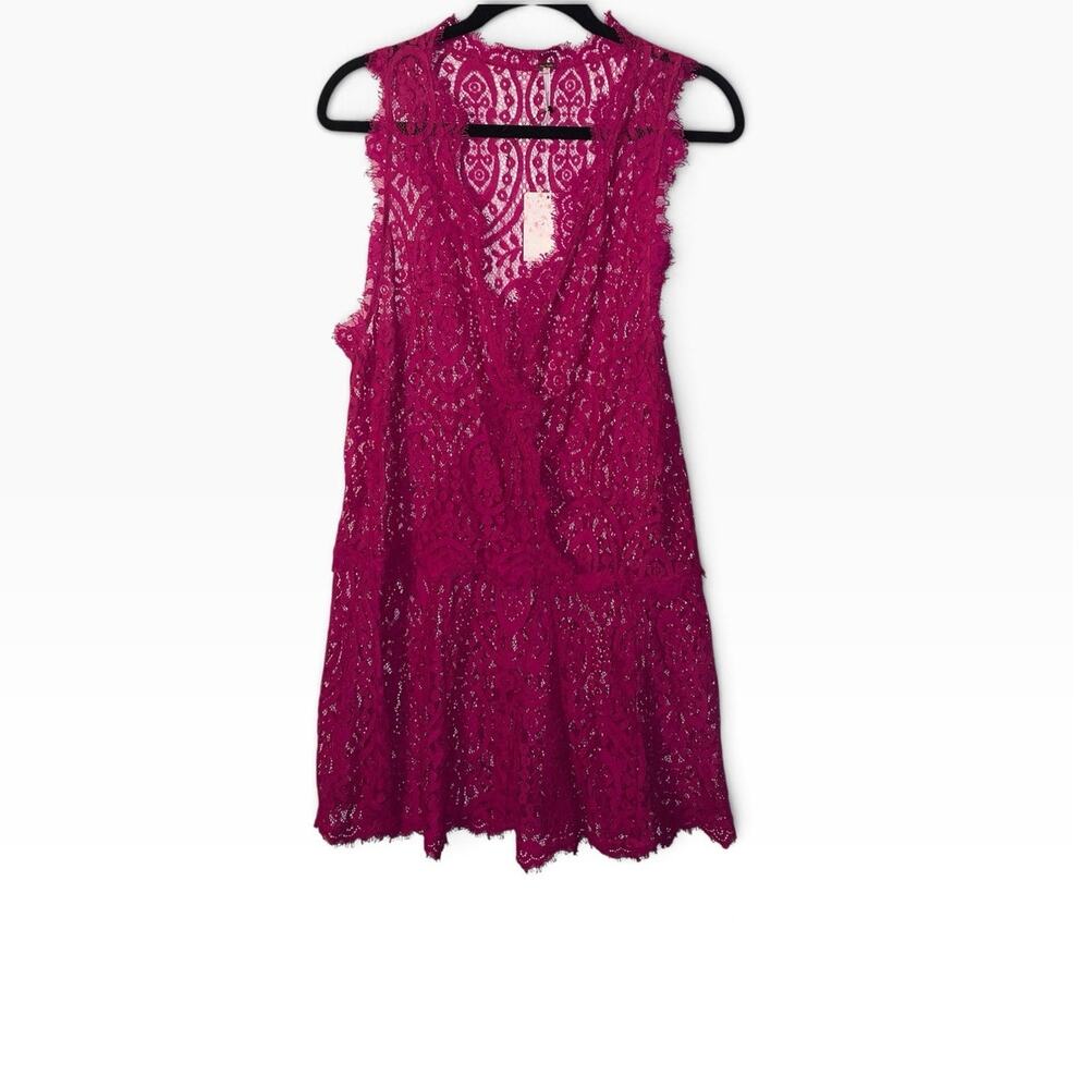 Free People bright orchid lace dress size small